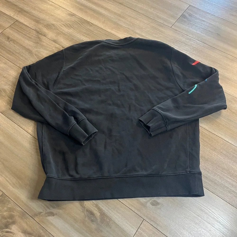 Nike Sportswear Club‎ Fleece Crewneck Sweatshirt Black Logo Graphic Size L